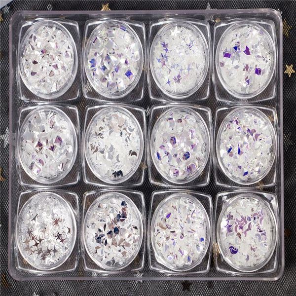 12pcs/set moon water drop diamond shaped laser color glitter powder pet confetti chunky sequins diy manicure nail art decoration decorations, Silver;gold
12pcs/set moon water drop diamond shaped laser color glitter powder pet confetti chunky sequins diy manicure nail art decoration decorations, Silver;gold