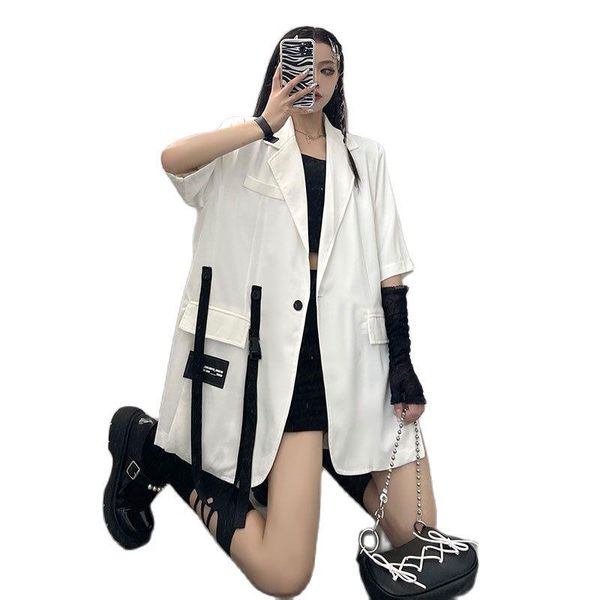 women's suits & blazers suit jacket spring summer coats 2021 style korean loose short-sleeved jackets f1019, White;black
women's suits & blazers suit jacket spring summer coats 2021 style korean loose short-sleeved jackets f1019, White;black