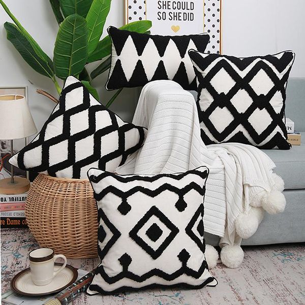 black white cushion cover 45x45cm/30x50cm pillow tufted geometric for netural home decoration living room bedroom chair cushion/decorative
black white cushion cover 45x45cm/30x50cm pillow tufted geometric for netural home decoration living room bedroom chair cushion/decorative