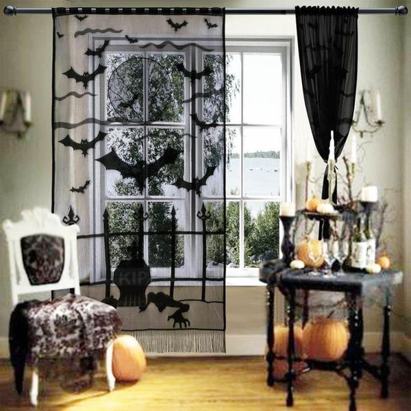 table cloth polyester tablecloth cover black halloween cobweb lace embroidery for home banquet party cloths deco