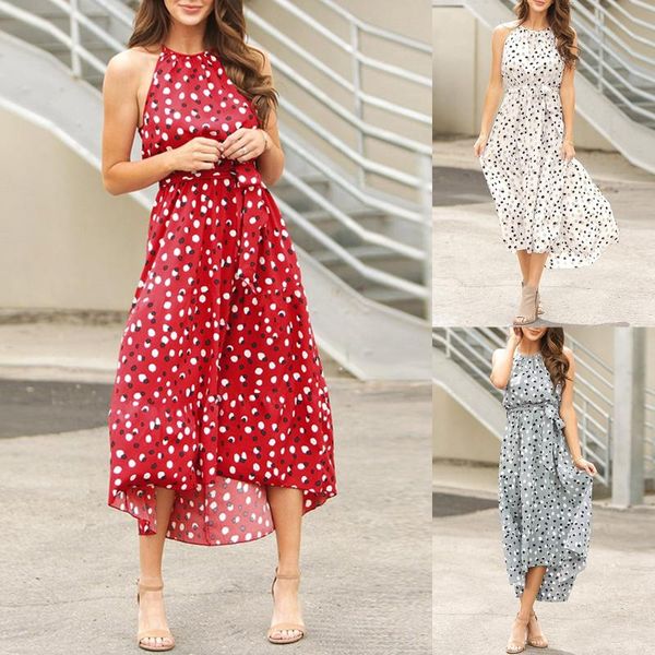 casual dresses summer chiffon women's sleeveless polka dot print beach for women vestidos de verano woman dress, Black;gray
casual dresses summer chiffon women's sleeveless polka dot print beach for women vestidos de verano woman dress, Black;gray