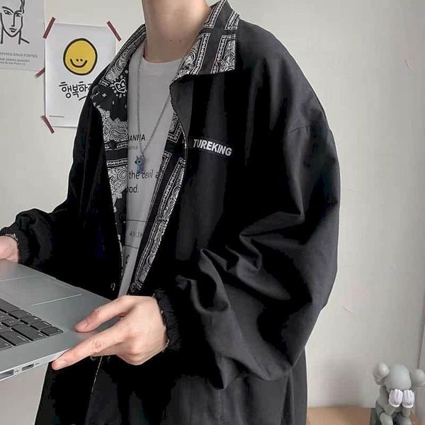 men's jackets cargo jacket men women reversible casual hong kong style spring autumn korean fashion oversize coat student baseball, Black;brown
men's jackets cargo jacket men women reversible casual hong kong style spring autumn korean fashion oversize coat student baseball, Black;brown