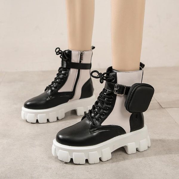punk platform motorcycle boots women lace up chunky heel belt buckle designer shoes, Black
punk platform motorcycle boots women lace up chunky heel belt buckle designer shoes, Black