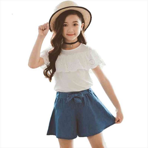 girls summer clothes lace denim short for bow tracksuit girl casual tracksuits children 6 8 12 14, White
girls summer clothes lace denim short for bow tracksuit girl casual tracksuits children 6 8 12 14, White