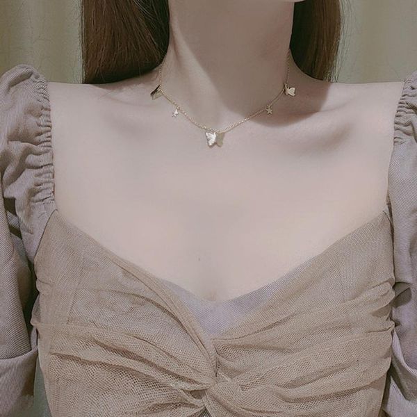 chains butterfly star embellished women necklace 2021 trendy super fairy clavicle chain cold wind personality decorative, Silver
chains butterfly star embellished women necklace 2021 trendy super fairy clavicle chain cold wind personality decorative, Silver