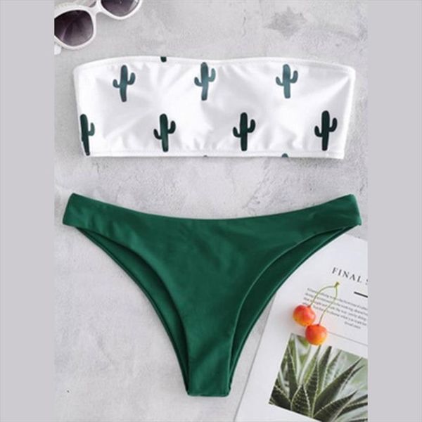 bandeau cactus bikini push up women swimwears two piece bathing suit swimwear thong bikinis tropical swim, White;black
bandeau cactus bikini push up women swimwears two piece bathing suit swimwear thong bikinis tropical swim, White;black