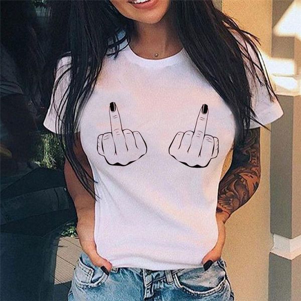 middle finger print harajuku women t shirt vogue short sleeve streetwear graphic summer female, White
middle finger print harajuku women t shirt vogue short sleeve streetwear graphic summer female, White