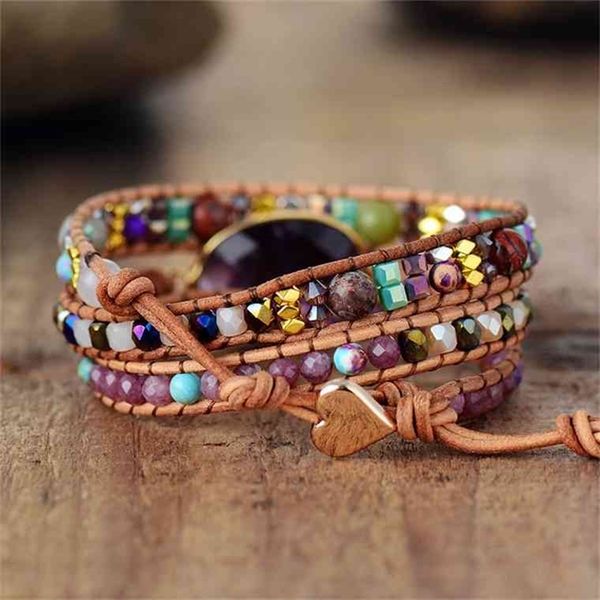 leather wrap bracelets w/ natural stone amethysts crystals beaded triple statement art bracelet bohemian jewelry gifts-a, Golden;silver
leather wrap bracelets w/ natural stone amethysts crystals beaded triple statement art bracelet bohemian jewelry gifts-a, Golden;silver