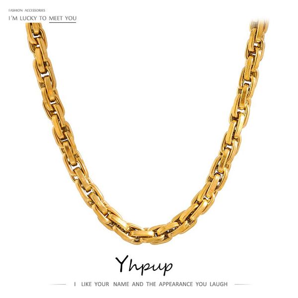 chains yhpup stainless steel chain necklace metal texture 18 k plated fashion waterproof jewelry bijoux femme girls gift, Silver
chains yhpup stainless steel chain necklace metal texture 18 k plated fashion waterproof jewelry bijoux femme girls gift, Silver