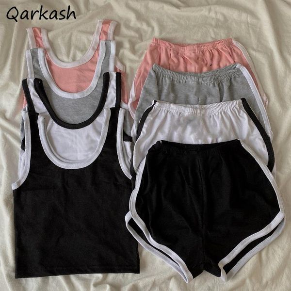women's tracksuits sets women casual workout ins all-match summer simple chic college teens slim korean style tank and shorts 2 pieces, Gray
women's tracksuits sets women casual workout ins all-match summer simple chic college teens slim korean style tank and shorts 2 pieces, Gray