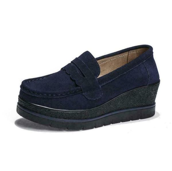 dress shoes women suede leather slip-on comfort wedge penny loafers platform moccasins c11, Black
dress shoes women suede leather slip-on comfort wedge penny loafers platform moccasins c11, Black