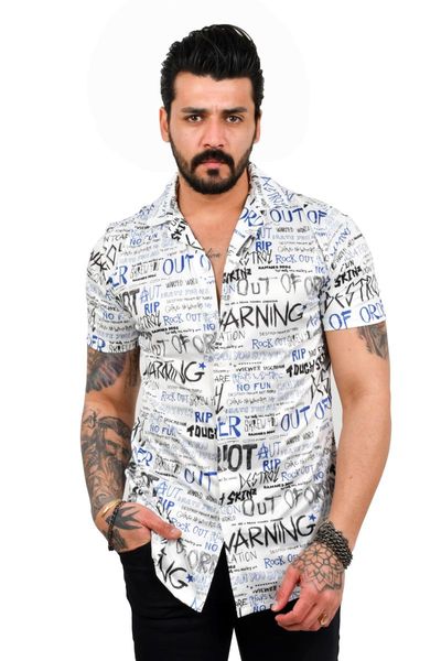 men's casual shirts deepsea male jacquard shirt slim fit writing printed short sleeve spring summer 2100607, White;black
men's casual shirts deepsea male jacquard shirt slim fit writing printed short sleeve spring summer 2100607, White;black