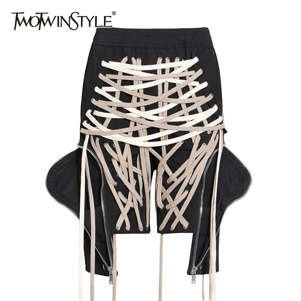 patchwork drawstring bandage pants for women high waist zipper casual cargo trousers female summer fashion 210521, Black;white
patchwork drawstring bandage pants for women high waist zipper casual cargo trousers female summer fashion 210521, Black;white