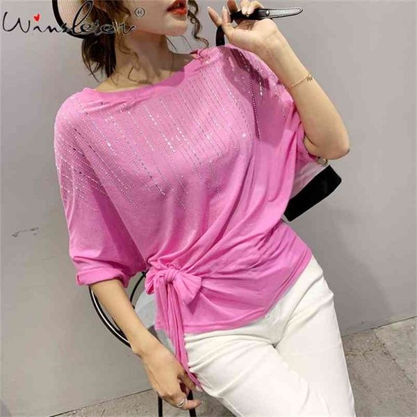 summer european clothes loose cotton t-shirt girls fashion lace up shiny diamonds women half sleeve tees t12822a 210421, White
summer european clothes loose cotton t-shirt girls fashion lace up shiny diamonds women half sleeve tees t12822a 210421, White