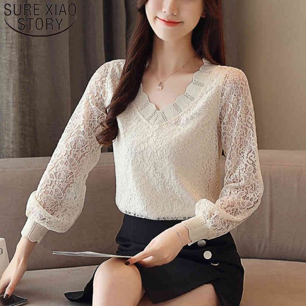 fashion solid women elegant casual blouse lace long sleeve v-neck clothing autumn korean style 5958 50 210508, White
fashion solid women elegant casual blouse lace long sleeve v-neck clothing autumn korean style 5958 50 210508, White