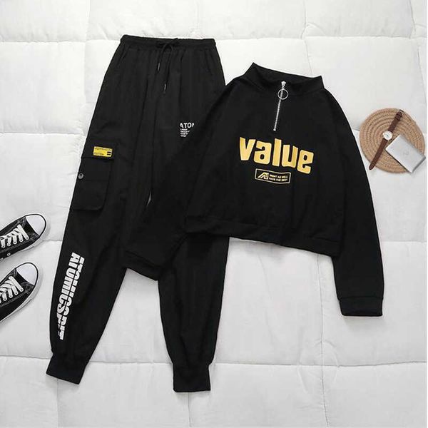 spring casual loose high waist pants female black streetwear hip hop cargo women letter printed sweatpants 210531, White
spring casual loose high waist pants female black streetwear hip hop cargo women letter printed sweatpants 210531, White