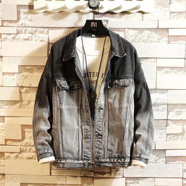 men's jackets gradient vintage denim men coat dark blue casual jean jacket cotton turn-down collar long sleeve tactical jackets, Black;brown
men's jackets gradient vintage denim men coat dark blue casual jean jacket cotton turn-down collar long sleeve tactical jackets, Black;brown