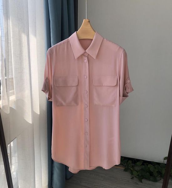 women's blouses & shirts 2021 summer women blouse short sleeve shirt turn-down collar 100% silk office lady with pockets, White
women's blouses & shirts 2021 summer women blouse short sleeve shirt turn-down collar 100% silk office lady with pockets, White