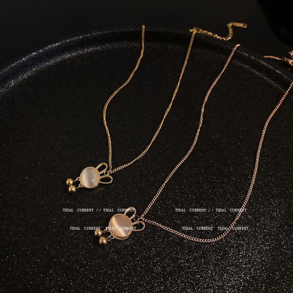 pendant necklaces gold plating titanium steel choker necklace female korea fashion opal clavicle chain jewelry, Silver
pendant necklaces gold plating titanium steel choker necklace female korea fashion opal clavicle chain jewelry, Silver
