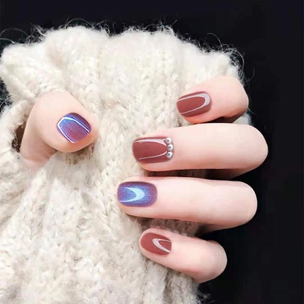 false nails 24pcs aquamarine pearl wear short paragraph fashion manicure patch save time wearable nail art tools with glue, Red;gold
false nails 24pcs aquamarine pearl wear short paragraph fashion manicure patch save time wearable nail art tools with glue, Red;gold