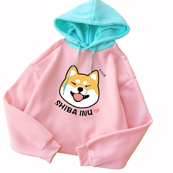 women's hoodies & sweatshirts autumn winter pullover women fleece kawaii cartoon shiba inu sweatshirt fashion casual harajuku dog print, Black
women's hoodies & sweatshirts autumn winter pullover women fleece kawaii cartoon shiba inu sweatshirt fashion casual harajuku dog print, Black