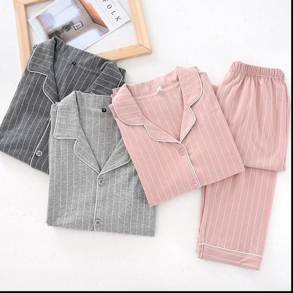 100% cotton pajamas sets womens sleepwears turn down neck shirt pants comfort long sleeve stripe pyjamas female autumn home wear, Black;red
100% cotton pajamas sets womens sleepwears turn down neck shirt pants comfort long sleeve stripe pyjamas female autumn home wear, Black;red