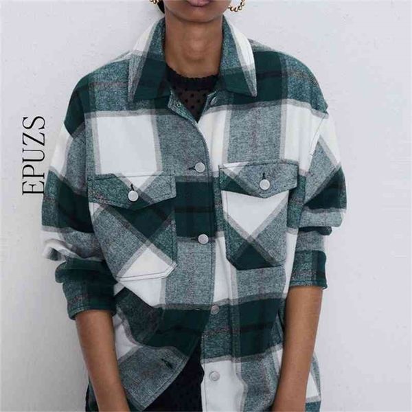 winter coats and jackets women plaid loose korean ladies oversized winter female autumn 210521, Black;brown
winter coats and jackets women plaid loose korean ladies oversized winter female autumn 210521, Black;brown