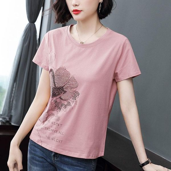 women's t-shirt short sleeve tshirts embroidered big size tee summer cotton t-shirts plus printing loose tshirt 4xl, White
women's t-shirt short sleeve tshirts embroidered big size tee summer cotton t-shirts plus printing loose tshirt 4xl, White