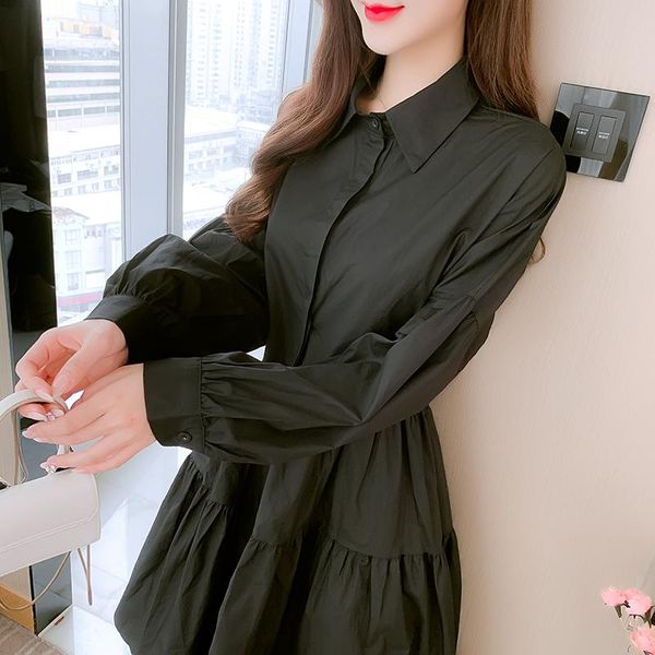 casual dresses black long sleeved shirt korean fashion kawaii women's elegant autumn for women 2021 female clothing sukienka, Black;gray
casual dresses black long sleeved shirt korean fashion kawaii women's elegant autumn for women 2021 female clothing sukienka, Black;gray