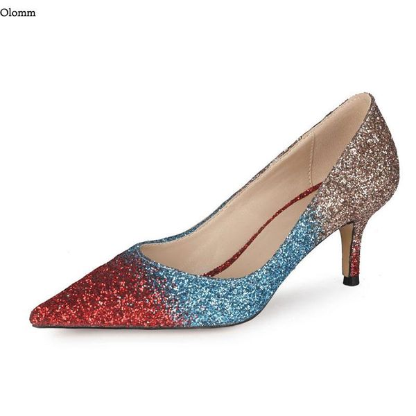 olomm 2021 women pumps thin heels pointed toe gorgeous glitter blue green white party shoes plus us size 4-13 dress, Black
olomm 2021 women pumps thin heels pointed toe gorgeous glitter blue green white party shoes plus us size 4-13 dress, Black