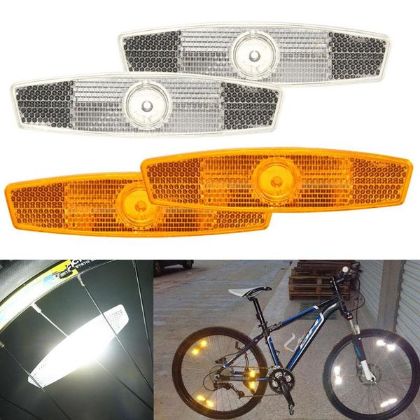1pair bicycle bike wheel safety spoke reflector reflective mount clip warning lights 
1pair bicycle bike wheel safety spoke reflector reflective mount clip warning lights