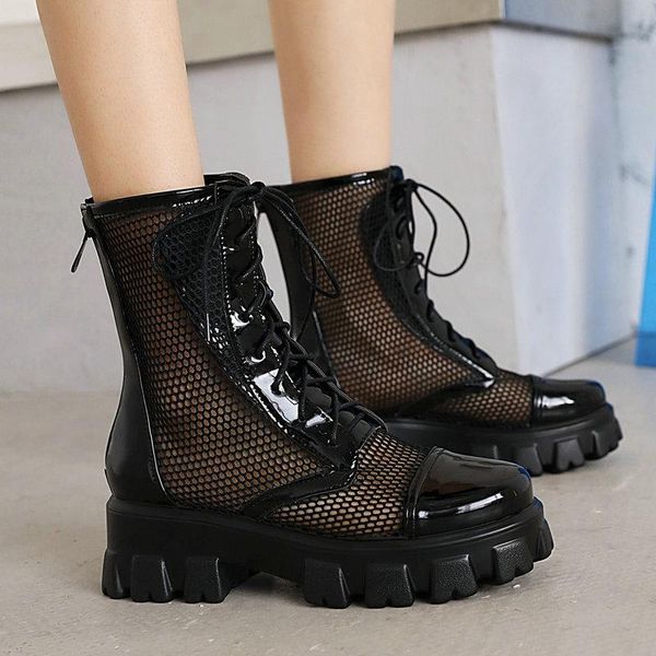 boots black white women riding summer thick high heel breathable mesh fashion zipper cross tied platform shoes
boots black white women riding summer thick high heel breathable mesh fashion zipper cross tied platform shoes