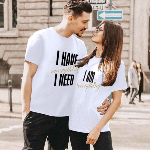 women's t-shirt couples t shirt i have everything print couple tshirt summer fashion woman casual oneck lovers tee, White
women's t-shirt couples t shirt i have everything print couple tshirt summer fashion woman casual oneck lovers tee, White