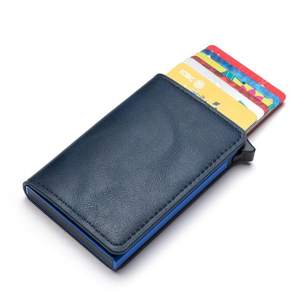 card holders yambuto 2021 men women colorful pu fashion aluminum box rfid case holder arrival protector safety wallet, Brown;gray
card holders yambuto 2021 men women colorful pu fashion aluminum box rfid case holder arrival protector safety wallet, Brown;gray