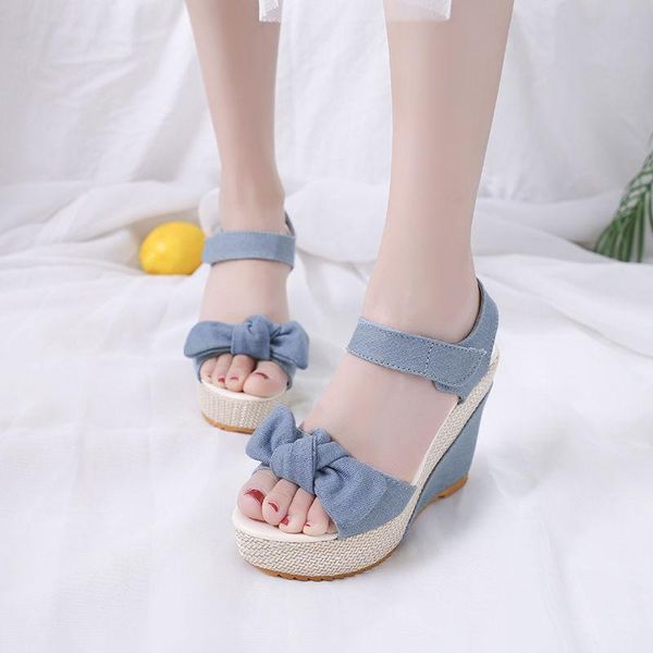dress shoes designer denim sandals women wedges heels peep-toe platform woman thick bottom, Black
dress shoes designer denim sandals women wedges heels peep-toe platform woman thick bottom, Black