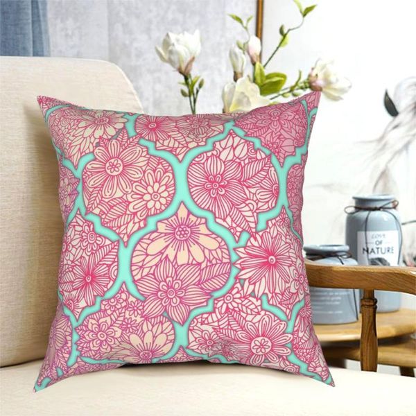 pillow case moroccan floral lattice arrangement pink square pillowcase polyester printed decorative room cushion wholesale 18"
pillow case moroccan floral lattice arrangement pink square pillowcase polyester printed decorative room cushion wholesale 18"