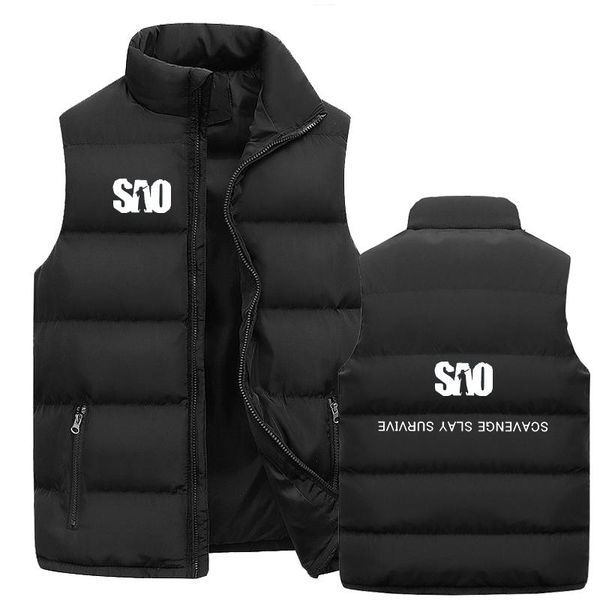 men's vests 2021 anime sword art online men vest jacket autumn/winter warm sleeveless leisure plus size clothing, Black;white
men's vests 2021 anime sword art online men vest jacket autumn/winter warm sleeveless leisure plus size clothing, Black;white