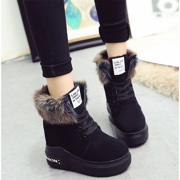 boots high-winter warm snow women low tube fur padded women's shoes, Black 
boots high-winter warm snow women low tube fur padded women's shoes, Black