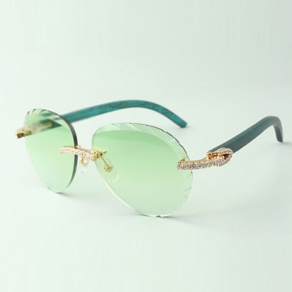 2022 cut lens endless diamond sunglasses 3524027 with natural teal wooden temples glasses, size: 18-135 mm, White;black
2022 cut lens endless diamond sunglasses 3524027 with natural teal wooden temples glasses, size: 18-135 mm, White;black