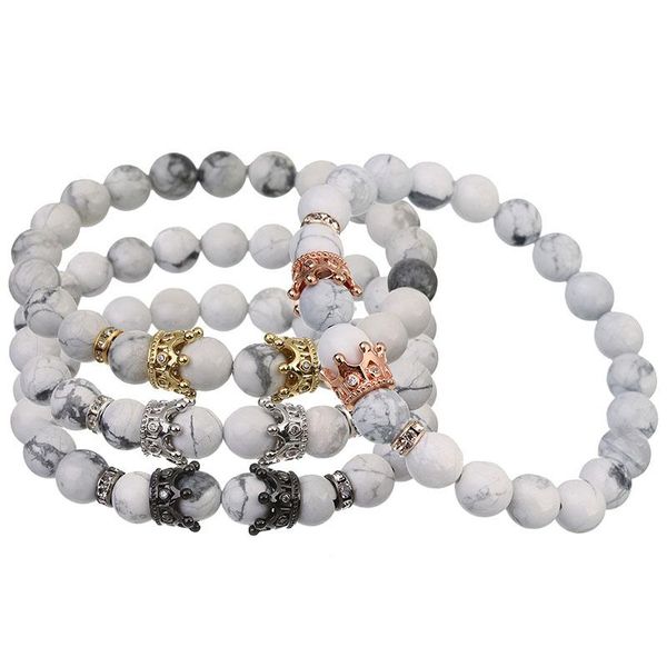 handmade strand real white natural stone with copper cubic zirconia crown princess beaded bracelets bangle for mens beaded, stra, Black
handmade strand real white natural stone with copper cubic zirconia crown princess beaded bracelets bangle for mens beaded, stra, Black