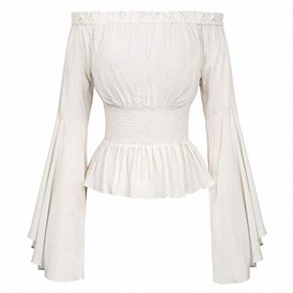 women , womens gothic renaissance blouse flare sleeves ruffles off shoulder corset medieval victorian cosplay costume pirate shirt purple y, White
women , womens gothic renaissance blouse flare sleeves ruffles off shoulder corset medieval victorian cosplay costume pirate shirt purple y, White