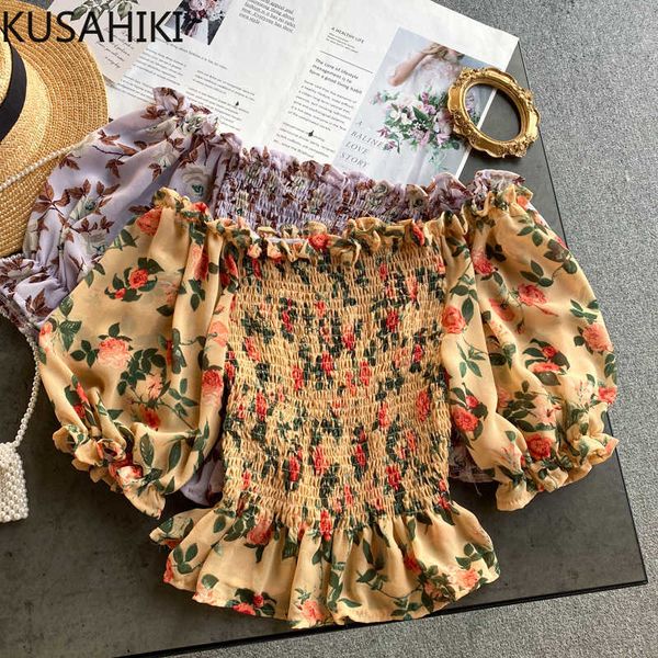 kusahiki slim short chiffon floral blouses sweet slash neck short puff sleeve shirt spring summer blusas feminimos 6e416 210602, White
kusahiki slim short chiffon floral blouses sweet slash neck short puff sleeve shirt spring summer blusas feminimos 6e416 210602, White