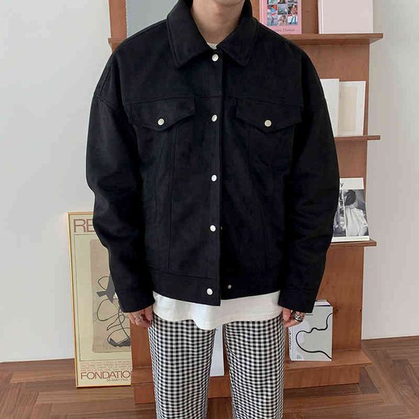 iefb spring men's lapel jacket short jacket korean fashion youth coat single breasted double pockets workwear 9y5273 210524, Black;brown
iefb spring men's lapel jacket short jacket korean fashion youth coat single breasted double pockets workwear 9y5273 210524, Black;brown