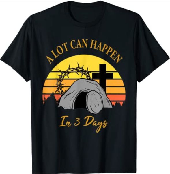 a lot can happen in 3 days christians bibles vintage t-shirt happy easter day, White;black
a lot can happen in 3 days christians bibles vintage t-shirt happy easter day, White;black
