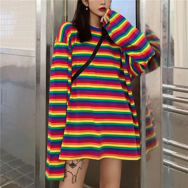 women's t-shirt harajuku spring style casual long sleeve t-shirts solid o-neck ins clothing ladies vetement femme tees, White
women's t-shirt harajuku spring style casual long sleeve t-shirts solid o-neck ins clothing ladies vetement femme tees, White