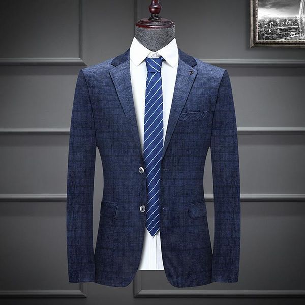 men's suits & blazers 2021 autumn and winter plaid suit business coat casual slim fit korean thick single west, White;black
men's suits & blazers 2021 autumn and winter plaid suit business coat casual slim fit korean thick single west, White;black