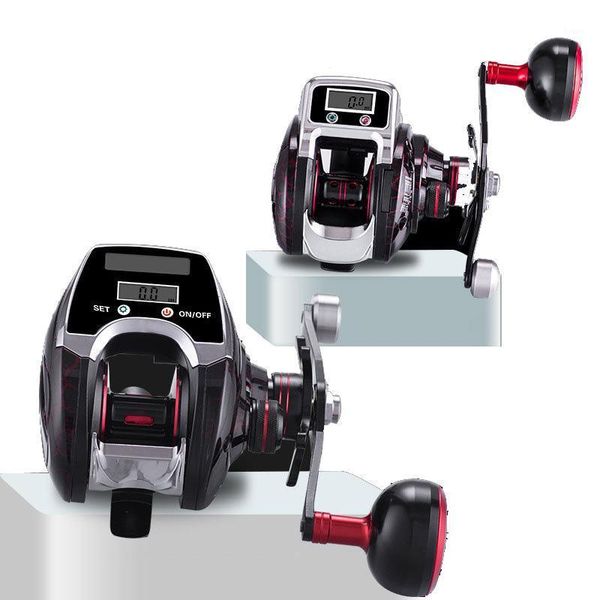 baitcasting reels full metal reel counter in meter digital display lure bait casting fish solar charging usb charge