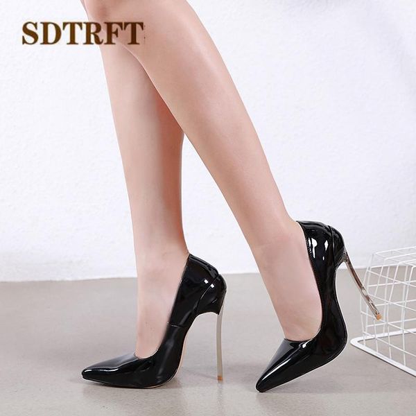 dress shoes sdtrft red women crossdresser pointed toe pumps 14cm ultra high metal thin heel stiletto office lady's zapatos de mujer, Black
dress shoes sdtrft red women crossdresser pointed toe pumps 14cm ultra high metal thin heel stiletto office lady's zapatos de mujer, Black