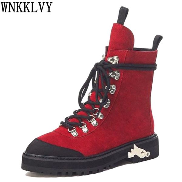 boots thick bottom motorcycle short women red suede metal button decor lace up knight hiking handsome botas female, Black
boots thick bottom motorcycle short women red suede metal button decor lace up knight hiking handsome botas female, Black