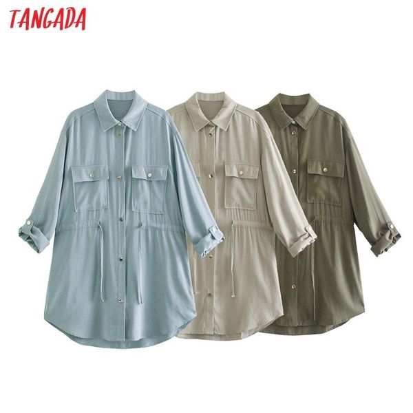 women's jackets tangada women blue jacket pocket loose long sleeves 2021 autumn ladies high street coat je141, Black;brown
women's jackets tangada women blue jacket pocket loose long sleeves 2021 autumn ladies high street coat je141, Black;brown